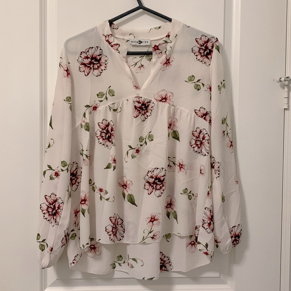 Flowy Floral Long Sleeve Top
